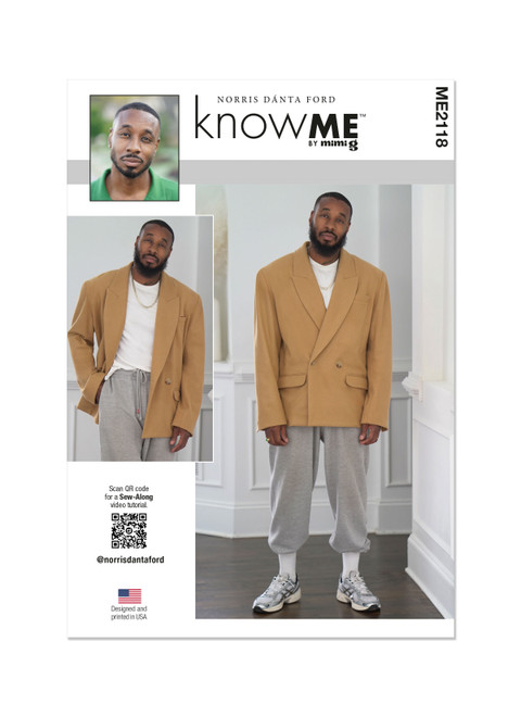 ME2118 (PDF)| Know Me Sewing Pattern Men's Jacket by Norris Dánta