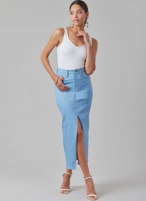 McCall's M8559 | McCall's Sewing Pattern Misses' and Women's Skirt in Three Lengths and Tie Belt