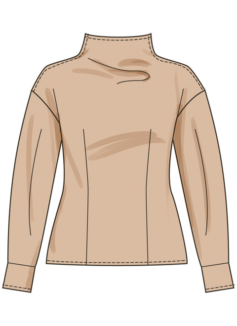 トップス vintage pleats design high neck cut sew Unique Pleated High Neck Design Sewing Tutorial | Sewing