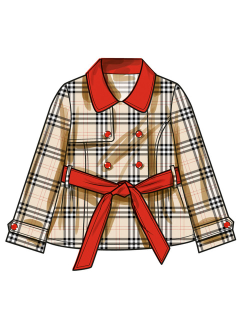 Simplicity S3114 | Simplicity Sewing Pattern Girls' Trench Coat in Three Lengths