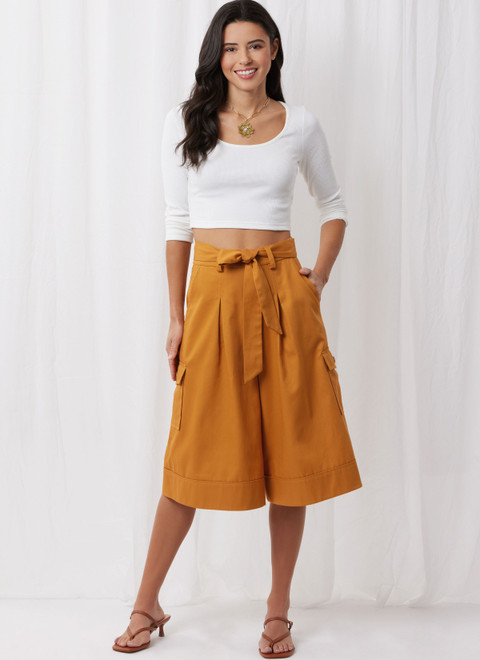 Simplicity S3106 | Simplicity Sewing Pattern Misses' Shorts and Pants with Tie Belt