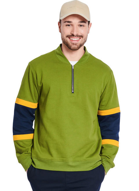 Burda Style Sewing Patterns BUR5744 | Burda Style Sewing Pattern 5744 Men's Sweatshirt & T-Shirt