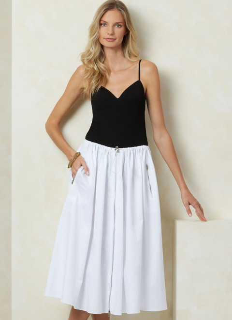 V2095 (PDF) | Vogue Patterns Misses' Skirt in Two Lengths | Vogue