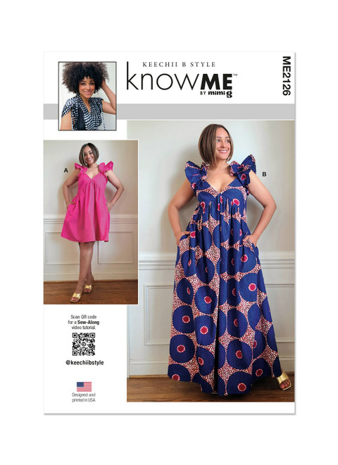 Know Me ME2126 | Misses' Dress in Two Lengths by Keechii B Style | Front of Envelope