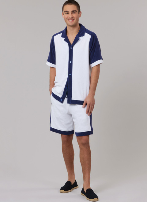 M8590 (PDF) | McCall's Sewing Pattern Men's Top, Shorts and Pants