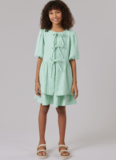 M8593 | McCall's Sewing Pattern Girls' Dress and Top | McCall's