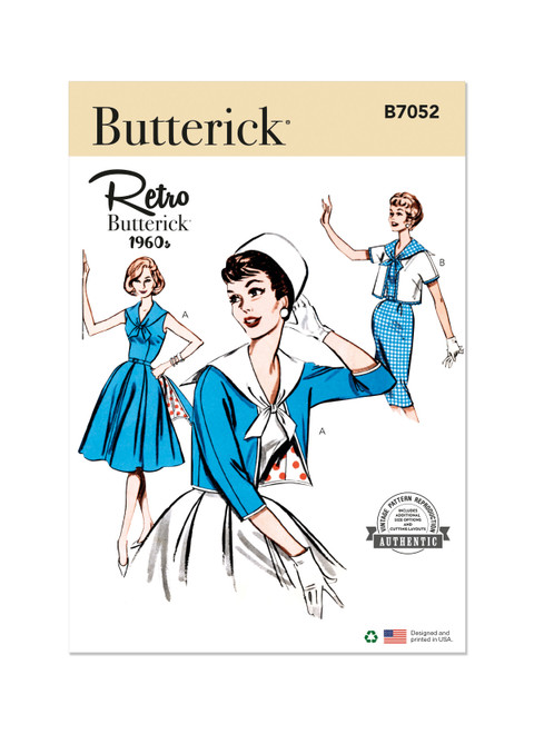 パルッキー　のかぜ B7052 | Butterick Sewing Pattern 1960s Misses' Dress and Jacket