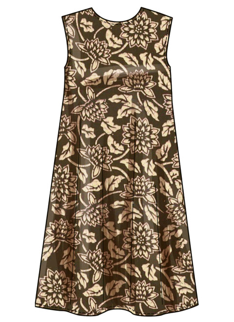 N6799 | New Look Sewing Pattern Misses' Dress with Sleeve and