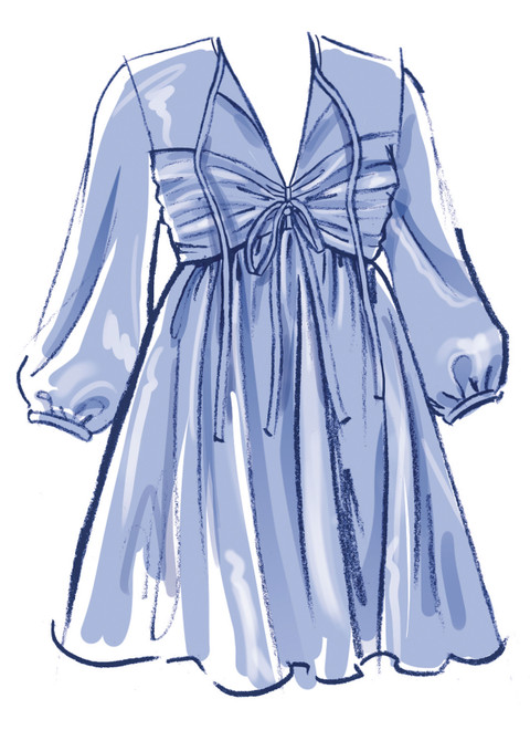 McCall's M8602 | McCall's Sewing Pattern Misses' Babydoll Dress with Sleeve Variations