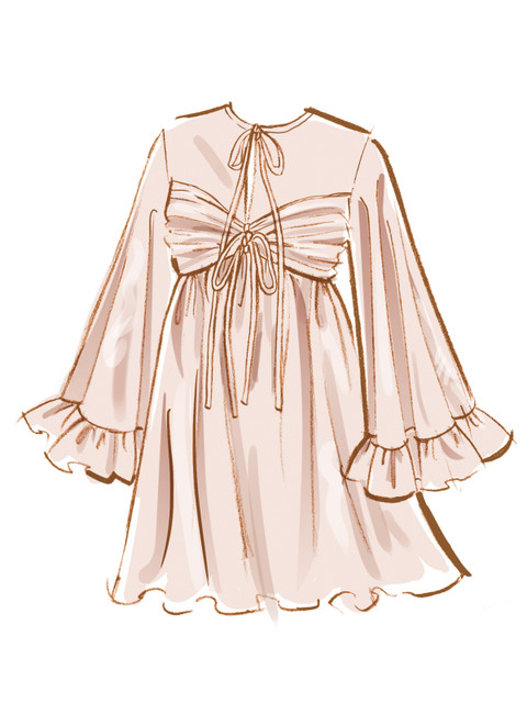 M8602 (PDF) | McCall's Sewing Pattern Misses' Babydoll Dress with