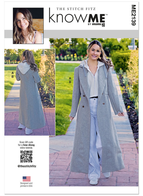 ME2139 | Know Me Sewing Pattern Misses' Coat and Hoodie Insert by