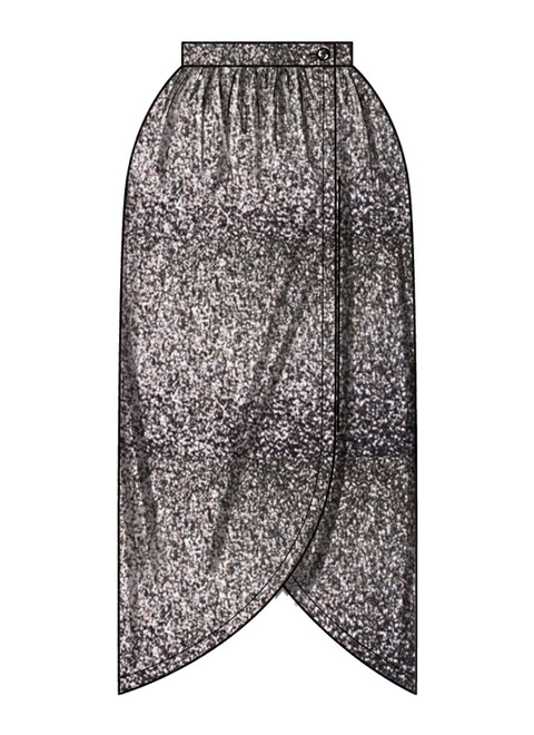 新品　未開封　stina wrap skirt stina / black ribbon wrap skirt / gray