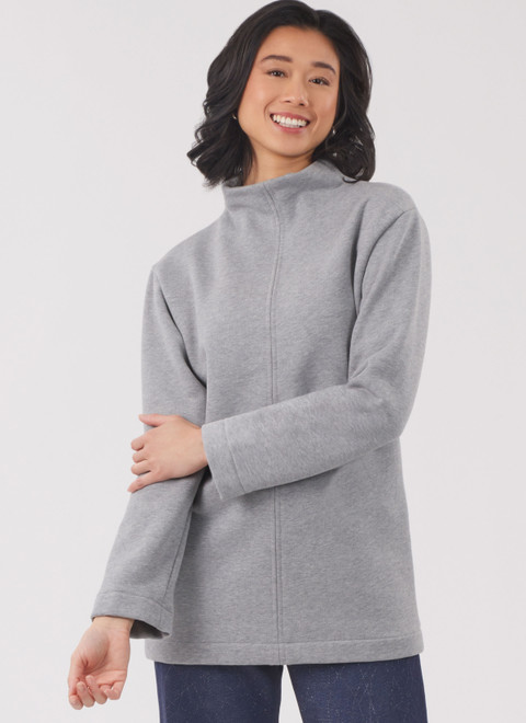 N6814 | New Look Sewing Pattern Misses' Knit Tops and Knit or