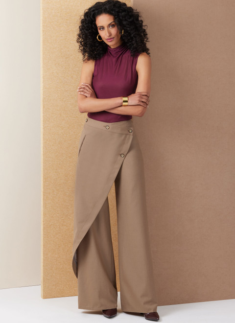 V2138 | Misses' Wrap Pants | Vogue Patterns