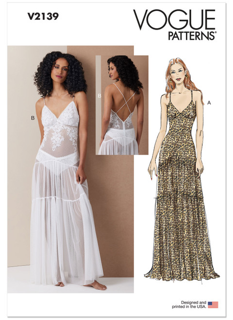 Vogue Patterns V2139 | Misses' Lingerie Dress | Front of Envelope