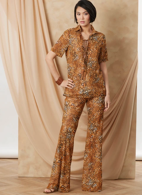 Vogue Patterns V2140 | Misses' Tunic with Sleeve Variations and Pants