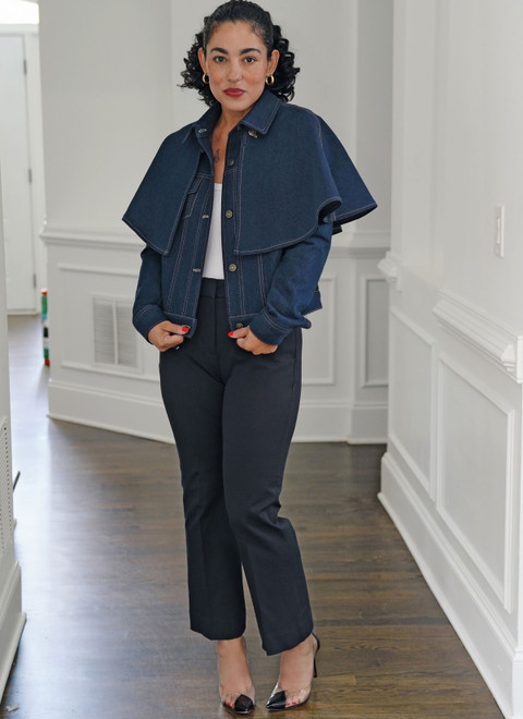 Simplicity S3168 | Simplicity Sewing Pattern Misses' Jacket with Detachable Capelet in Two Lengths by Mimi G Style
