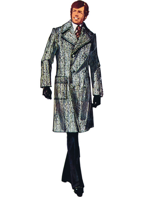 S3177 | Simplicity Sewing Pattern 1970's Men's Overcoat in Two