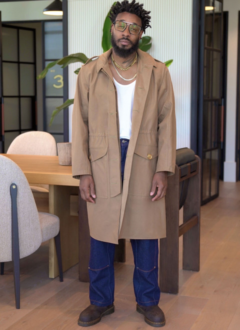 ME2152 (PDF) | Know Me Sewing Pattern Men's Utility Trench Coat by