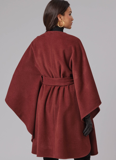 M8628 (PDF) | McCall's Sewing Pattern Misses' Cape in Two Lengths