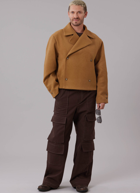 McCall's M8638 | McCall's Sewing Pattern Men's Double Breasted Jacket in Two Lengths