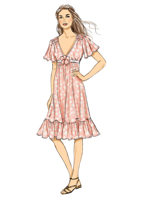 M8643 (PDF) | McCall's Sewing Pattern Misses' Lined Dresses by