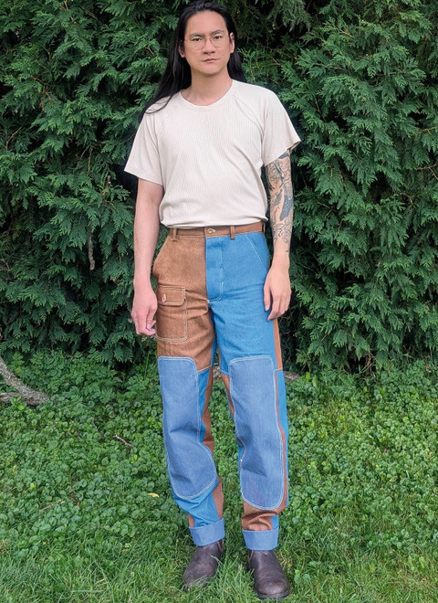ME2154 | Know Me Sewing Pattern Men's Patched Pants by Donny Q
