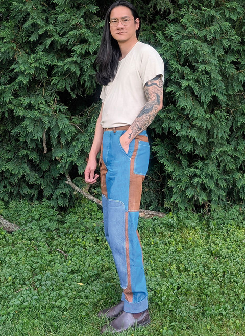 ME2154 | Know Me Sewing Pattern Men's Patched Pants by Donny Q