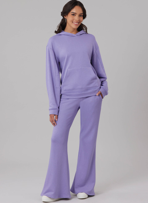 M8633 | McCall's Sewing Pattern Misses' Sweatshirt, Hoodie, Shorts
