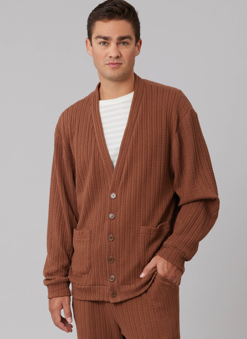 M8637 | McCall's Sewing Pattern Unisex Knit Vest, Cardigan and