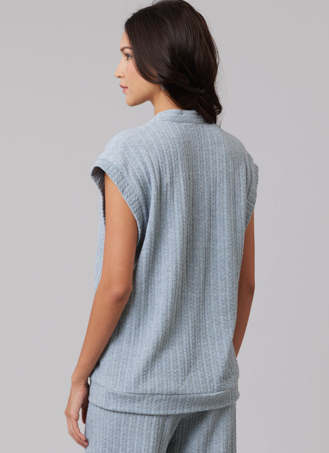 M8637 | McCall's Sewing Pattern Unisex Knit Vest, Cardigan and