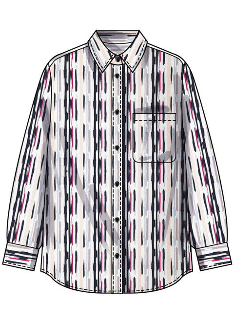 Simplicity S3194 | Simplicity Sewing Pattern Misses' Shirt with Sleeve Variations