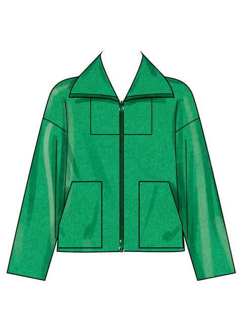 S3196 (PDF) | Simplicity Sewing Pattern Misses' High Collar Coat