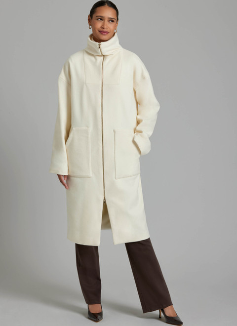 Simplicity S3196 | Simplicity Sewing Pattern Misses' High Collar Coat in Three Lengths