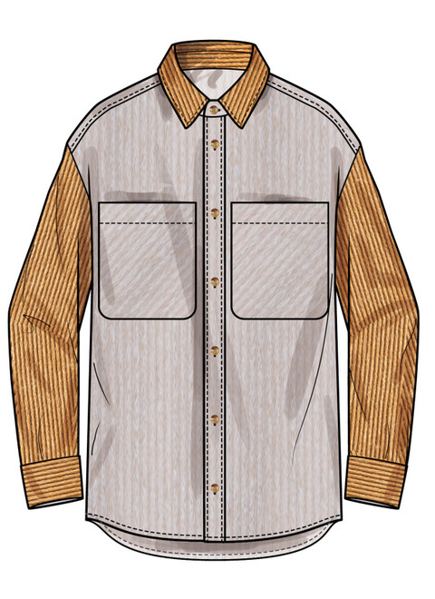 Simplicity S3207 | Simplicity Sewing Pattern Men's  Oversized Shirt