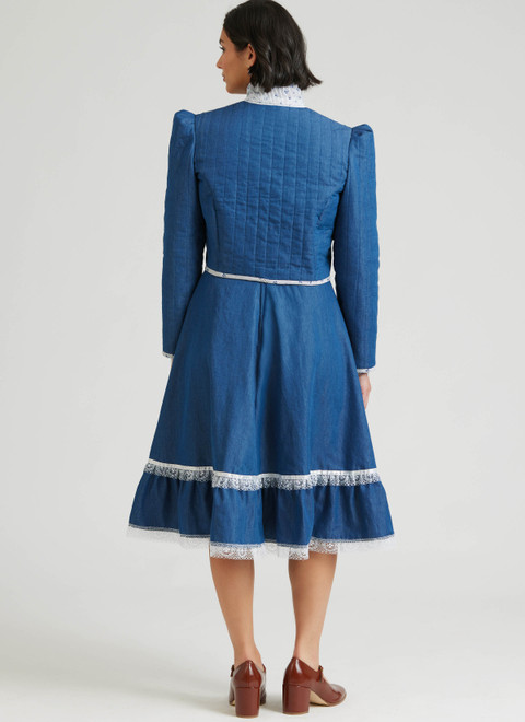 Simplicity S3214 | Simplicity Sewing Pattern 1980s Misses' Skirt, Blouse and Unlined Quilted Jacket by Gunne Sax by Jessica McClintock