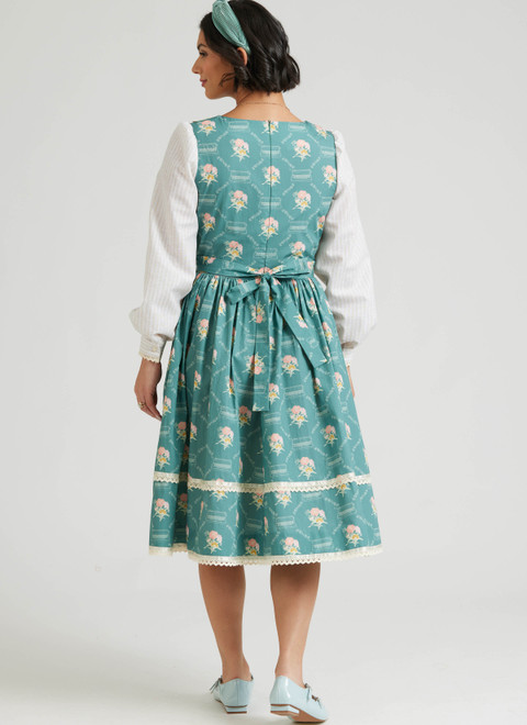 Simplicity S3213 | Simplicity Sewing Pattern 1980s Misses' Lace Trimmed Dress in Two Lengths by Gunne Sax by Jessica McClintock