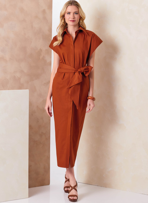 Vogue Patterns V2151 | Vogue Patterns Misses' Shirtdress in Two Lengths and Sash