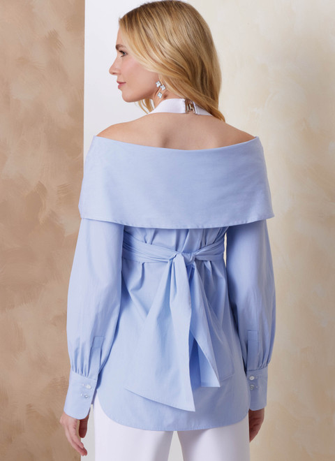 Vogue Patterns V2158 | Vogue Patterns Misses' Draped Top with Sleeve Variations