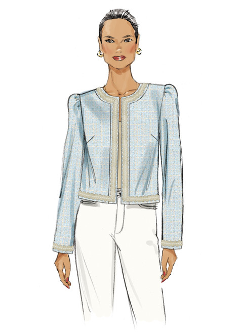Vogue Patterns V2160 | Vogue Patterns Misses' Jacket with Neckline and Pocket Variation