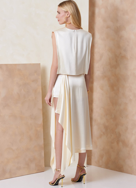 Vogue Patterns V2164 | Vogue Patterns Misses' Cropped Top and Draped Skort