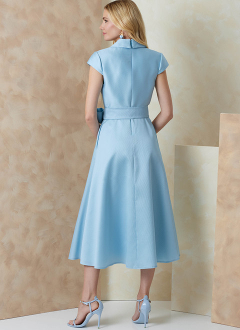 Vogue Patterns V2149 | Vogue Patterns Misses' Fit and Flare Midi Shirtdress and Sash by Badgley Mischka