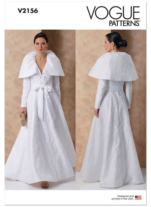 V2156 | Vogue Patterns Misses' Evening Dress with Portrait Collar