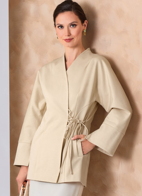Vogue Patterns V2165 | Vogue Patterns Misses' Wrap Jacket, Slim Midi Skirt and Straight Leg Pants