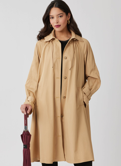 M8655 (PDF) | McCall's Sewing Pattern Misses' Trench Coat in Three