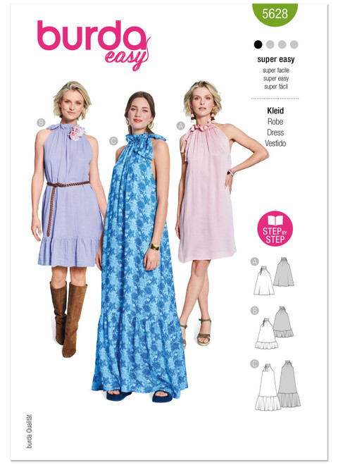Burda Style BUR5628 | Burda Style Pattern 5628 Misses' Dresses | Front of Envelope