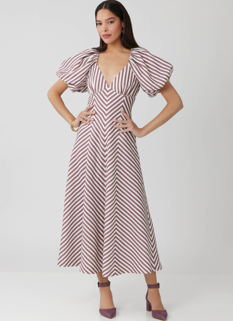 McCall's M8649 | Misses' Midi Dress with Sleeve and Length Variations