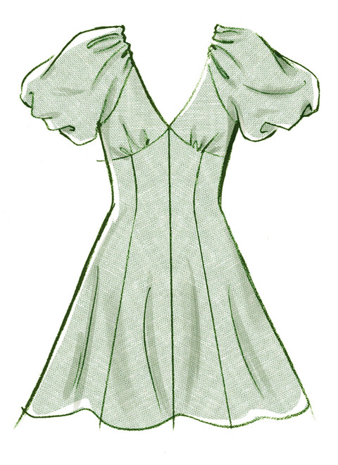 M8649 | Misses' Midi Dress with Sleeve and Length Variations