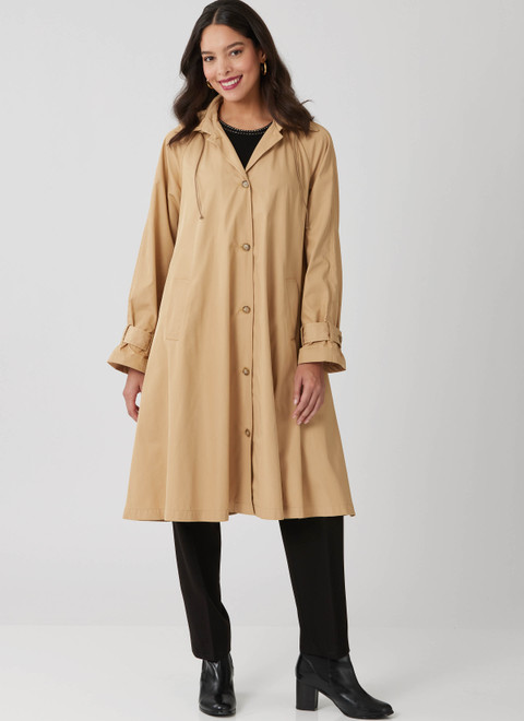 M8655 | Misses' Trench Coat in Three Lengths with Optional Hood