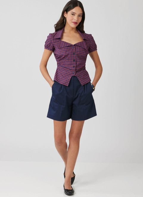 M8658 | Misses' Woven Top with Sleeve Variations | McCall's
